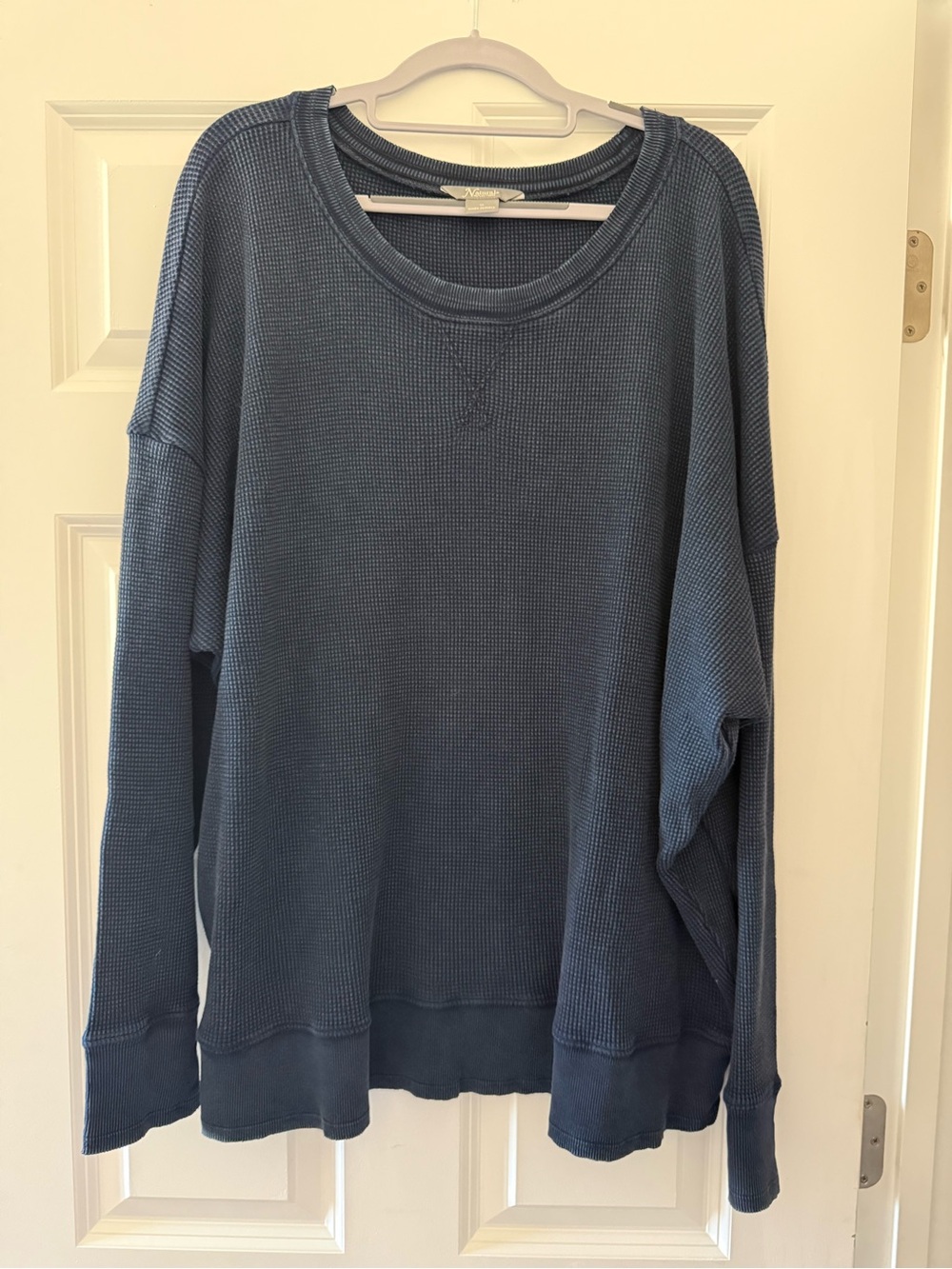 Natural Reflections Waffle Knit Crew Neck Sweater